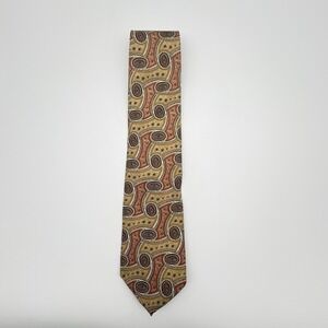 Vintage Chaps Ralph Lauren Silk Necktie Paisley Orange, Yellow, & Green
